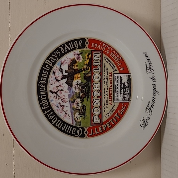 Set of 4 Vintage Cheeses of Frances Advertising Graphics Plates - Picture 12 of 17